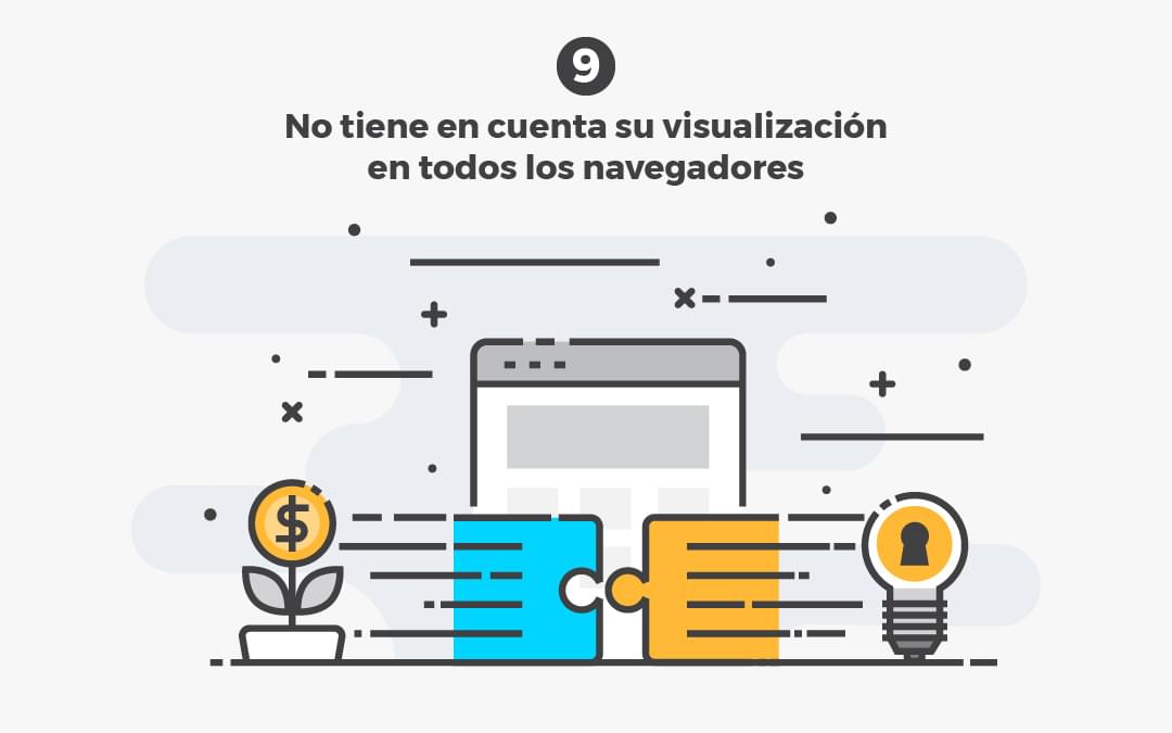 No tiene en cuenta su visualización en todos los navegadores